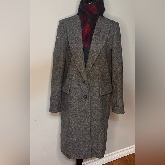 Zara Basics Wool Blend Womans Trench Coat w/ 2 Front Pockets and Style Galore!! - Picture 7 of 12